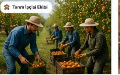 Temsili tarım işçisi ekibi görseli